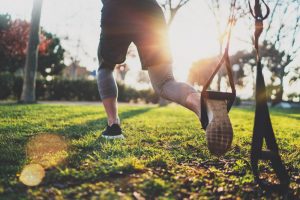 Suspension trainer in the park